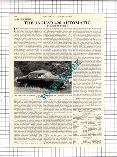 Jaguar 420 automatic car - 420,