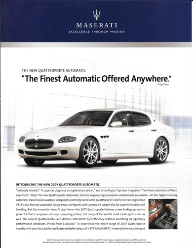 Maserati magazine print - print, ad