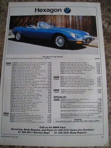 Hexagon 1974 jaguar v12 type - hexagon,