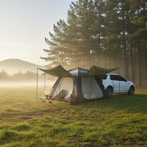 Automatic car rear tent - rear,